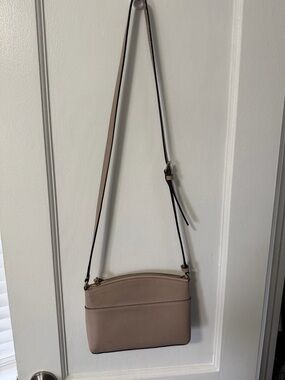 kate spade Taupe Pebbled Leather Crossbody Bag